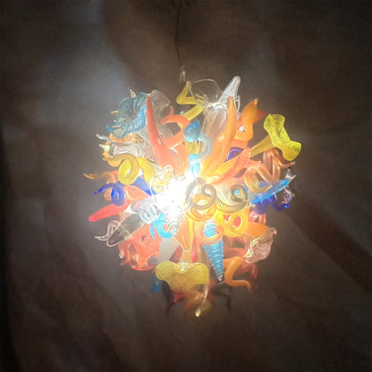 Nice DIY hand made flower chandelier lighting Mixed natural shapes flowers leaves horn