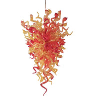 Amber and orange blown glass lighting DIY design unique art