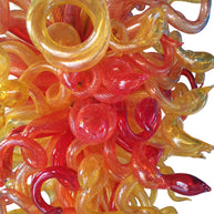 Amber and orange blown glass lighting DIY design unique art