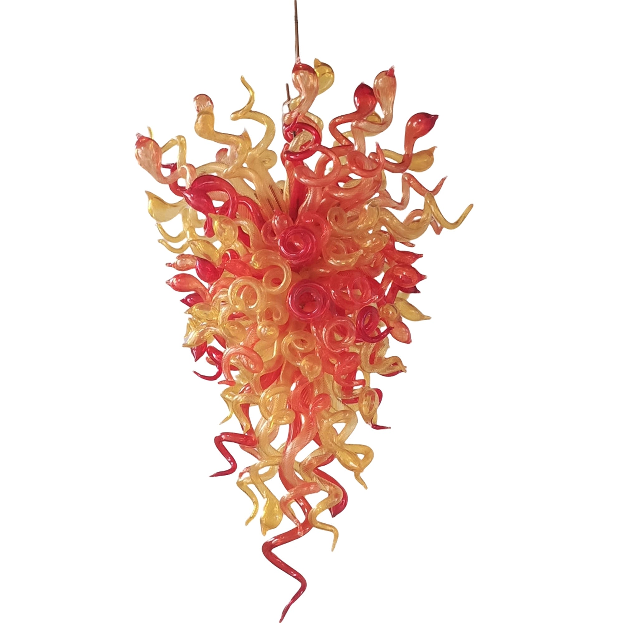 Amber and orange blown glass lighting DIY design unique art