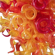Amber and orange blown glass lighting DIY design unique art