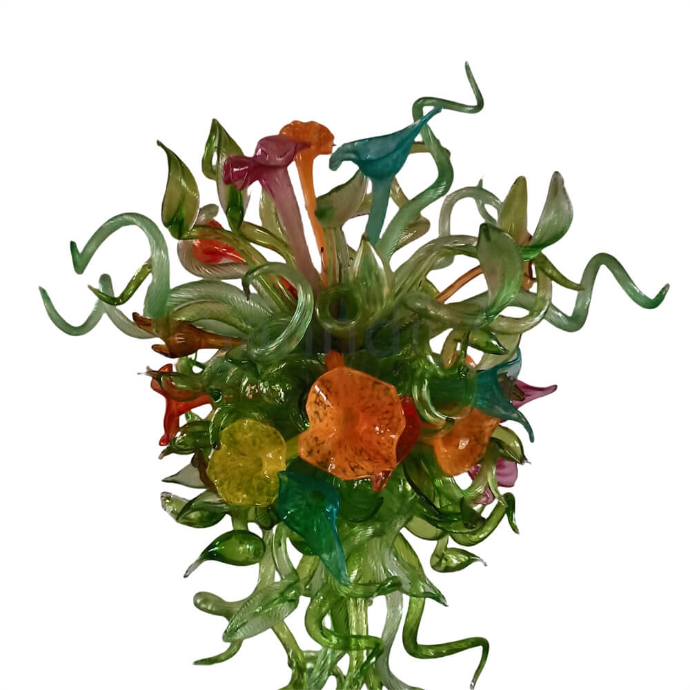 Green leaves flowers chandelier custom design from China factory