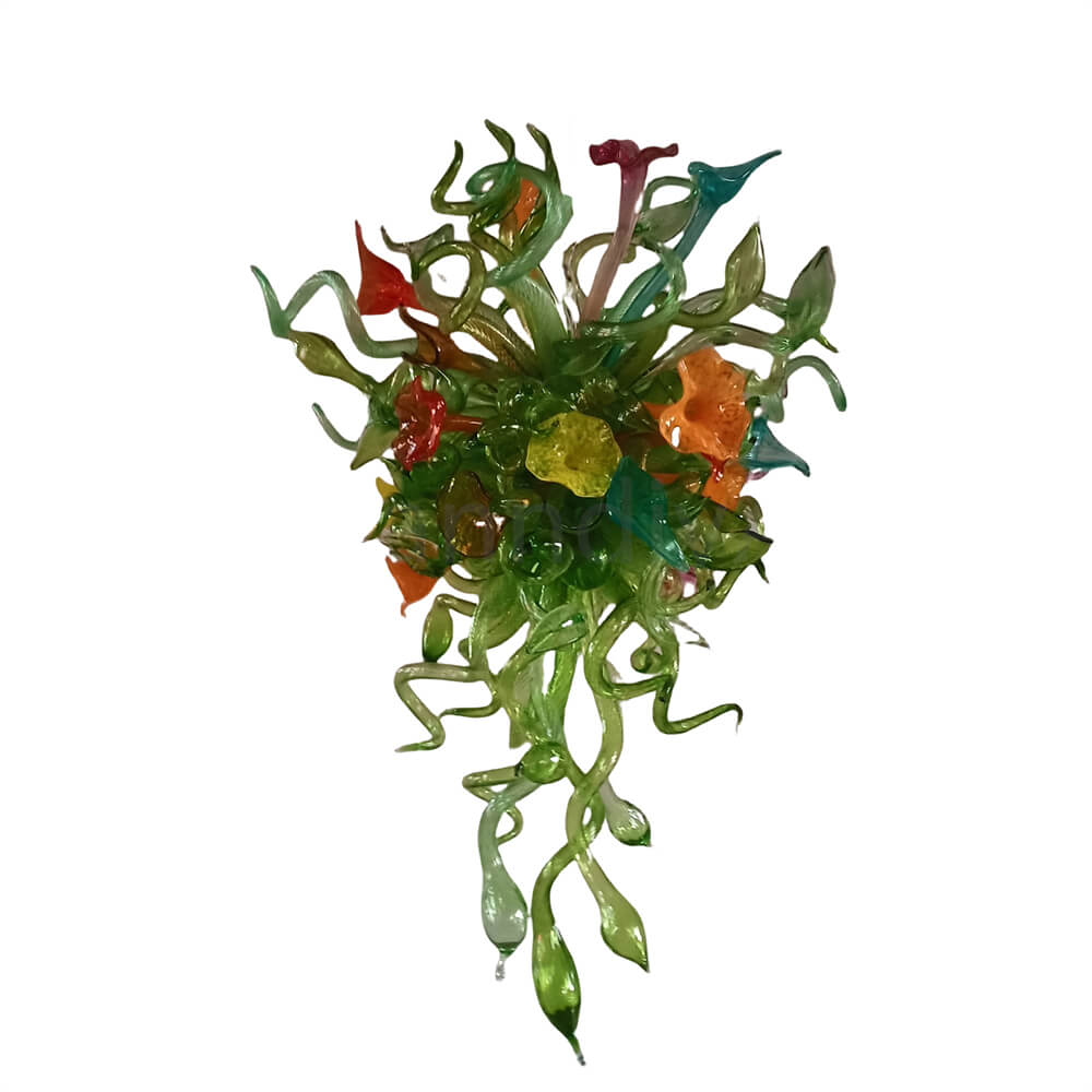 Green leaves flowers chandelier custom design from China factory