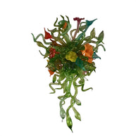 Green leaves flowers chandelier custom design from China factory