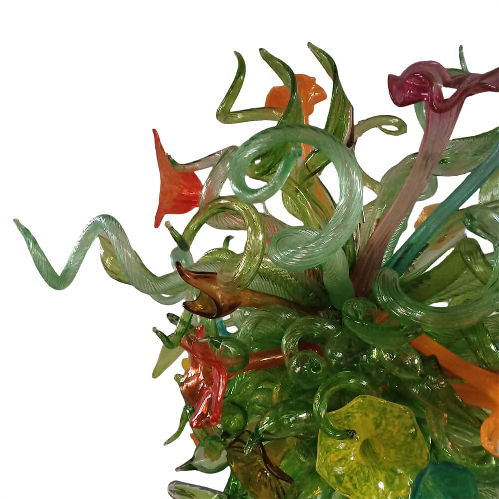 Green leaves flowers chandelier custom design from China factory