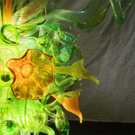 Green leaves flowers chandelier custom design from China factory