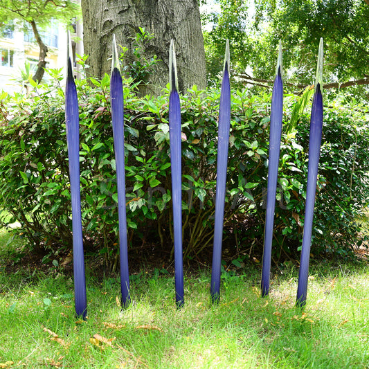 Purple color hand made murano glass for garden yard decoration
