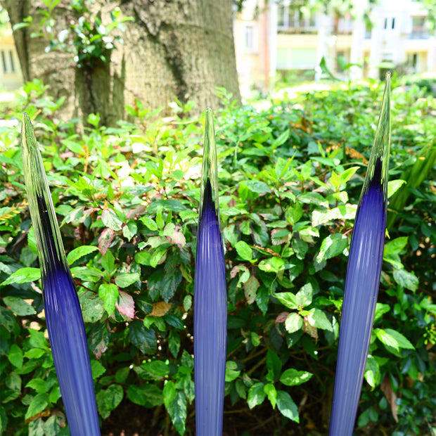 Purple color hand made murano glass for garden yard decoration