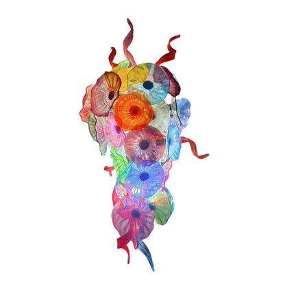 Factory production of hand blown glass lotus chandelier wedding decoration