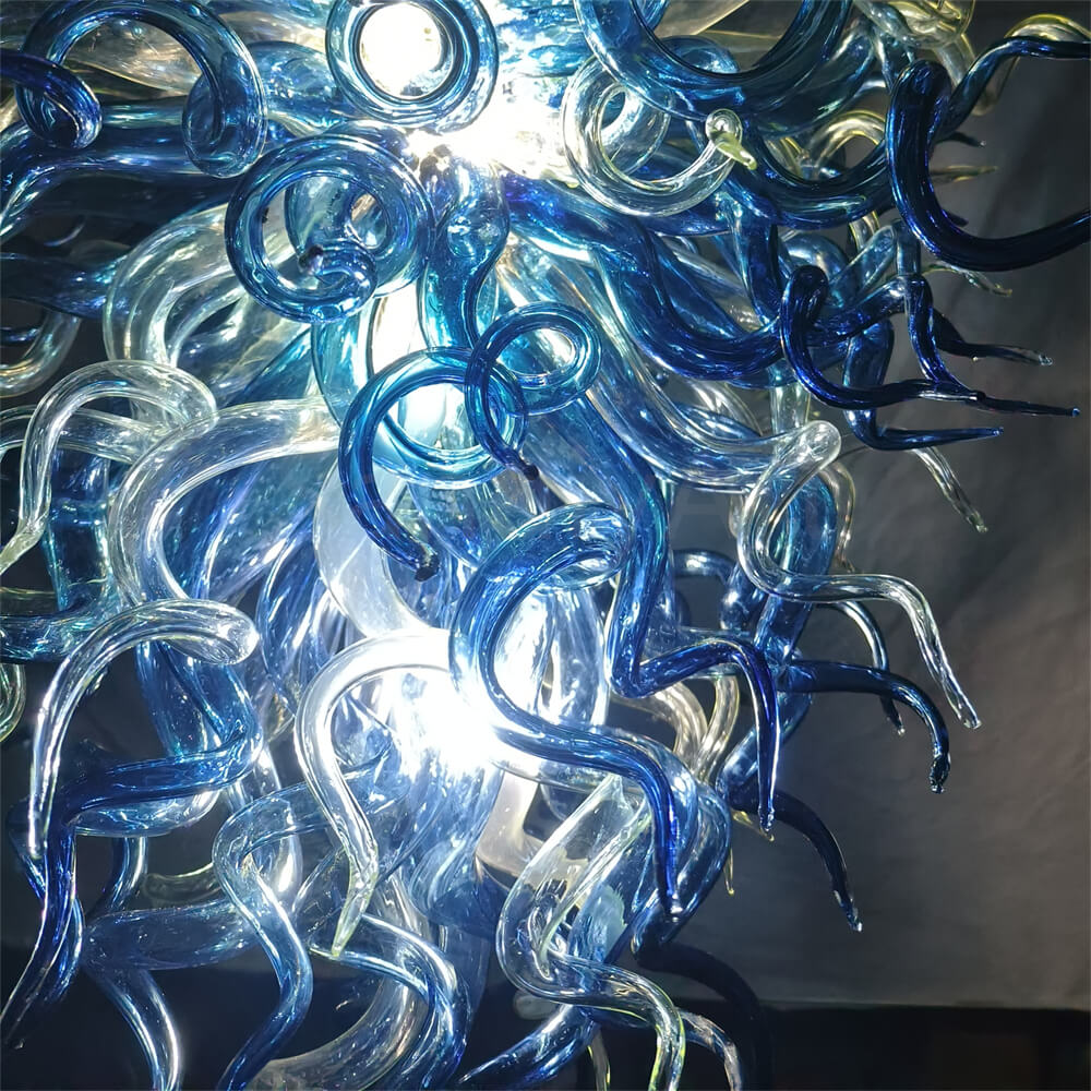 Staircase lighting decoration blown glass art hand made custom color