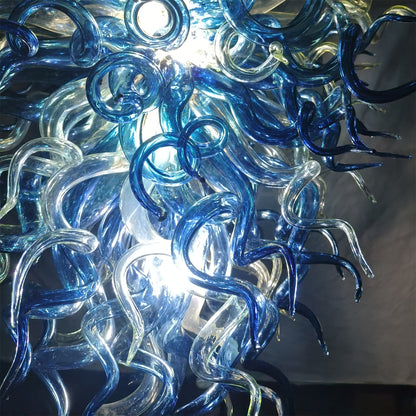Staircase lighting decoration blown glass art hand made custom color