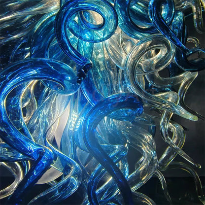 Staircase lighting decoration blown glass art hand made custom color