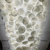 Ceiling decoration murano glass white color plate lighting with hang wire