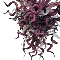Original color purple blown glass chandelier modern style art lighting