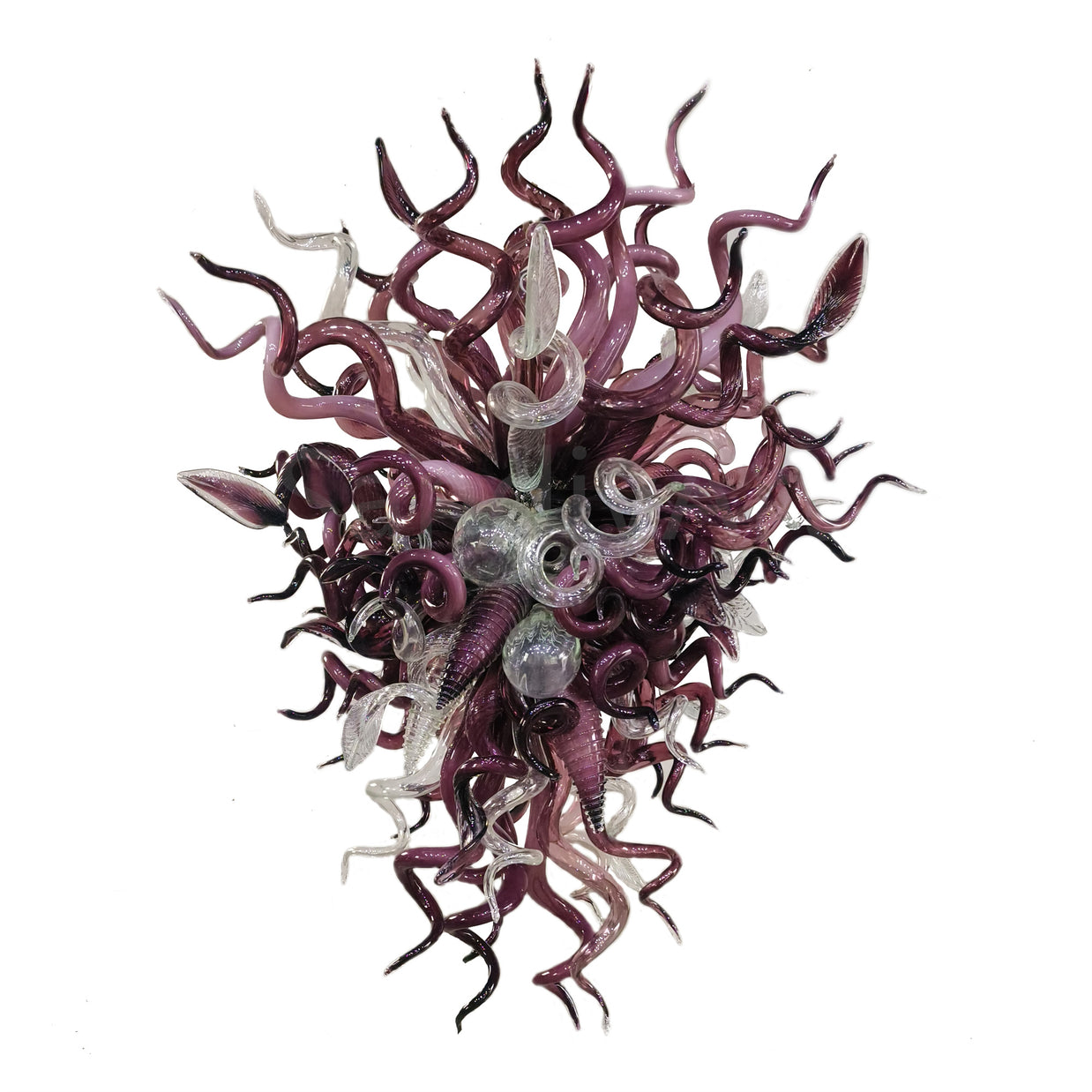Original color purple blown glass chandelier modern style art lighting