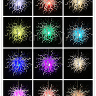 RGB dimmable leds glass chandelier lighting custom design