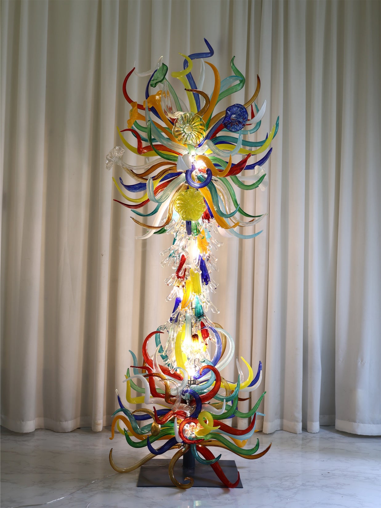 Indoor floor lighting blown glass sculpture decoration chihuly tyle
