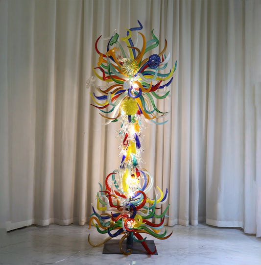 Indoor floor lighting blown glass sculpture decoration chihuly tyle