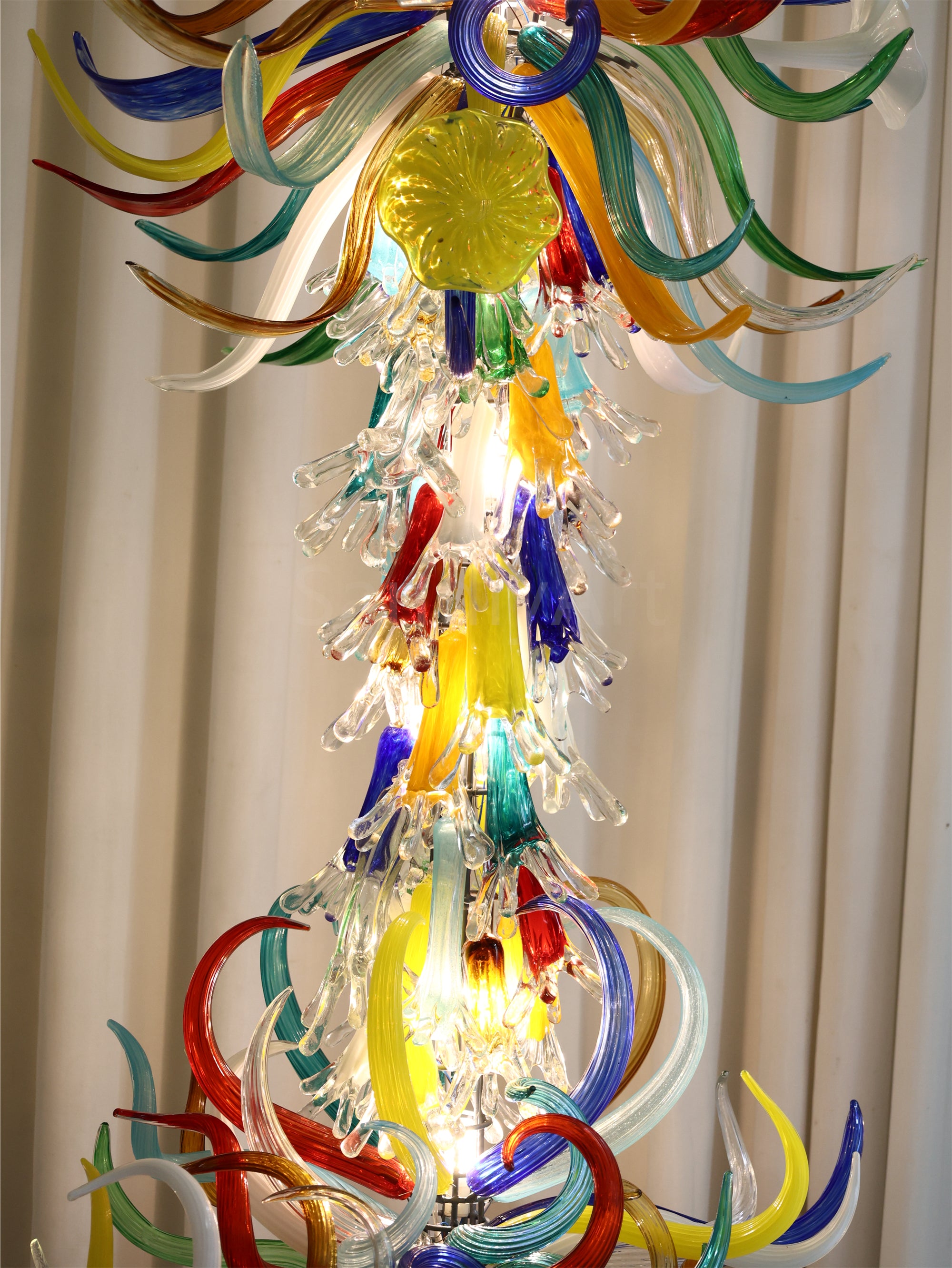 Indoor floor lighting blown glass sculpture decoration chihuly tyle