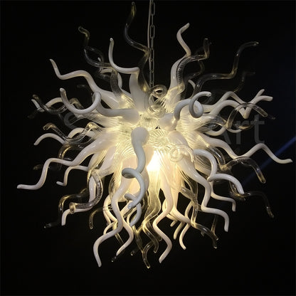 RGB dimmable leds glass chandelier lighting custom design