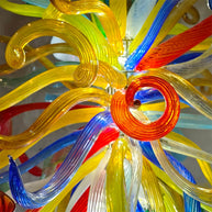 Hand made blown glass tree floor lighting decoration chihuly style art glass