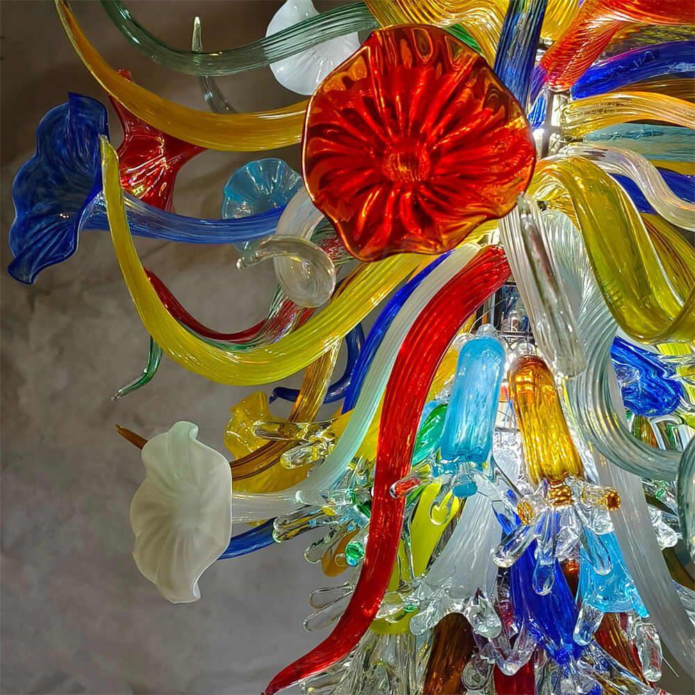 Hand made blown glass tree floor lighting decoration chihuly style art glass