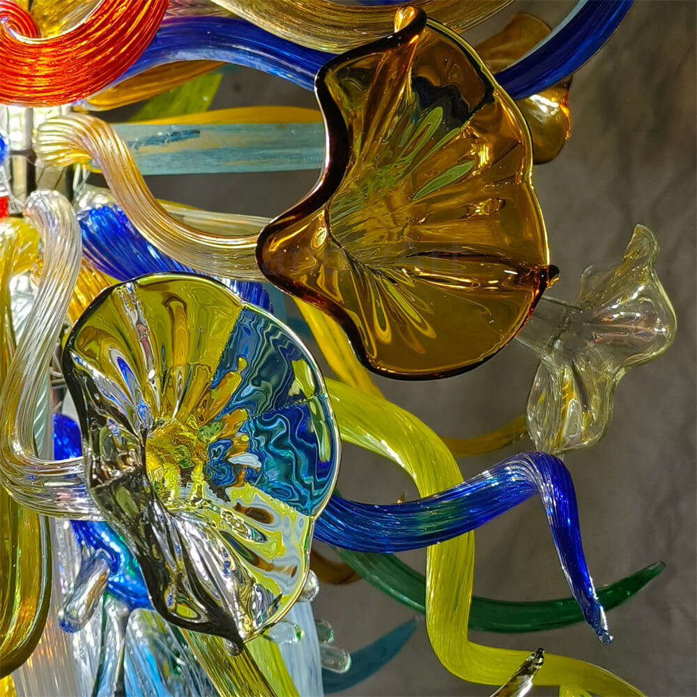 Hand made blown glass tree floor lighting decoration chihuly style art glass