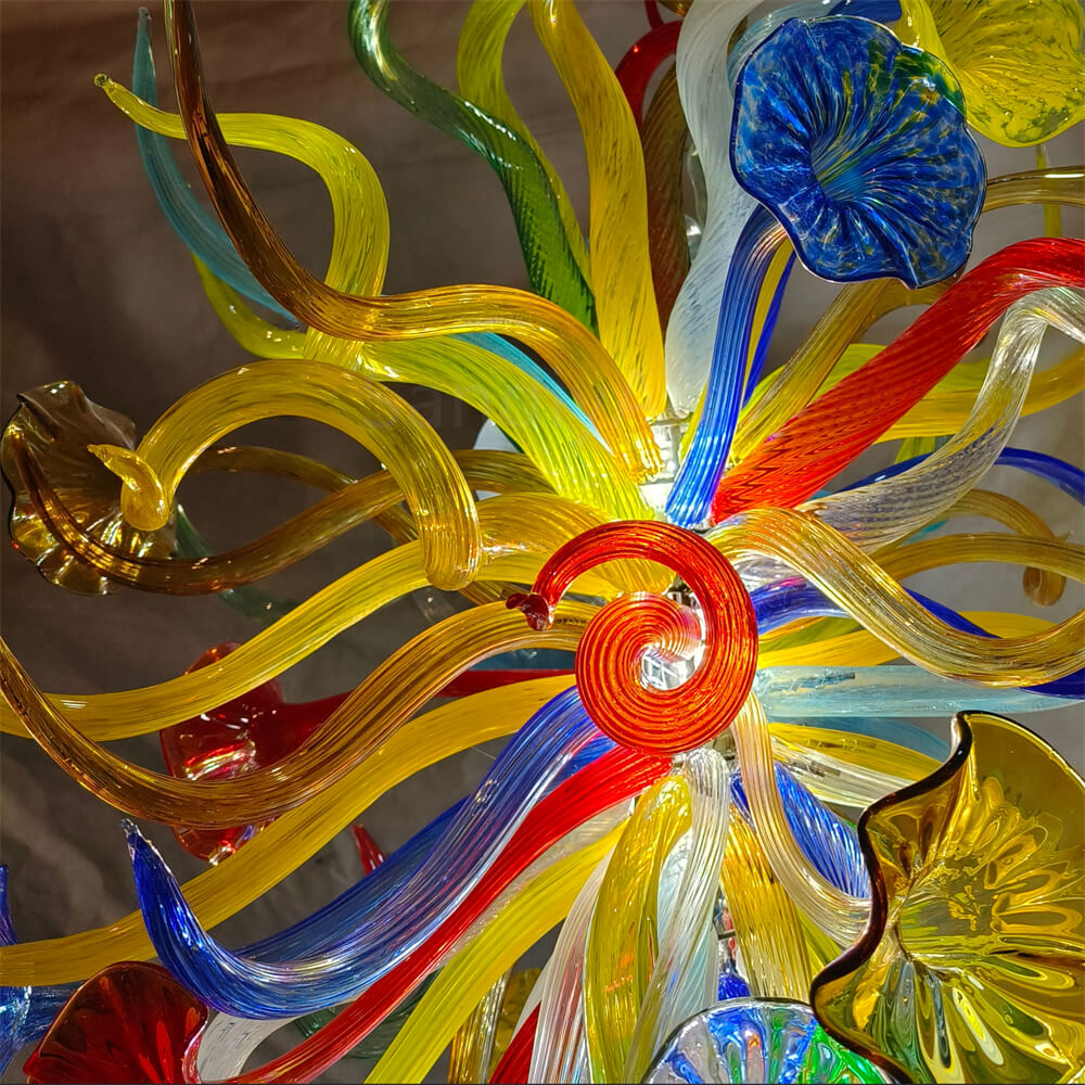 Hand made blown glass tree floor lighting decoration chihuly style art glass