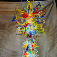 Hand made blown glass tree floor lighting decoration chihuly style art glass