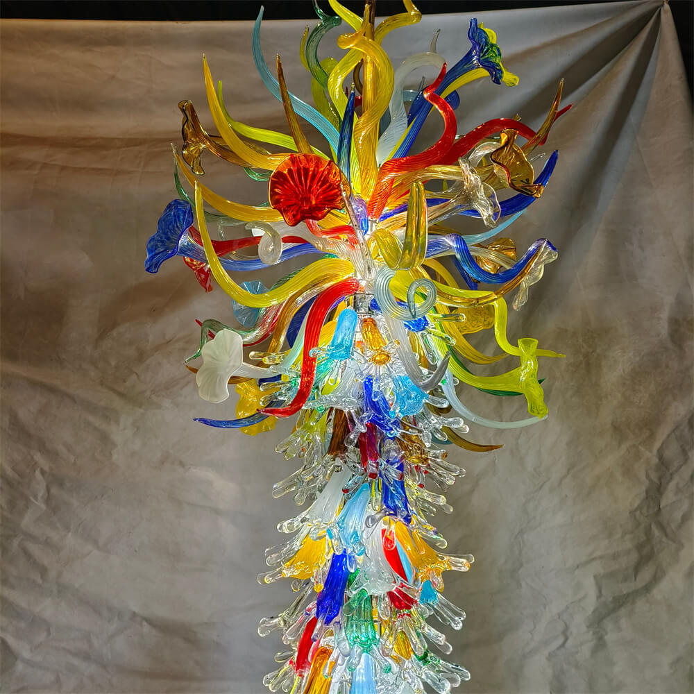 Hand made blown glass tree floor lighting decoration chihuly style art glass