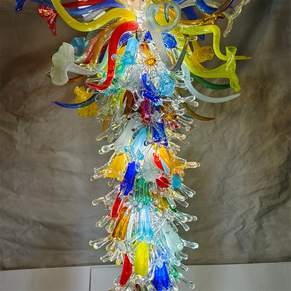 Hand made blown glass tree floor lighting decoration chihuly style art glass