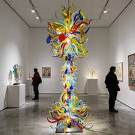 Hand made blown glass tree floor lighting decoration chihuly style art glass