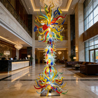 Hand made blown glass tree floor lighting decoration chihuly style art glass