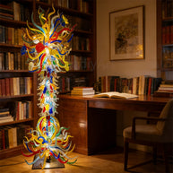 Hand made blown glass tree floor lighting decoration chihuly style art glass