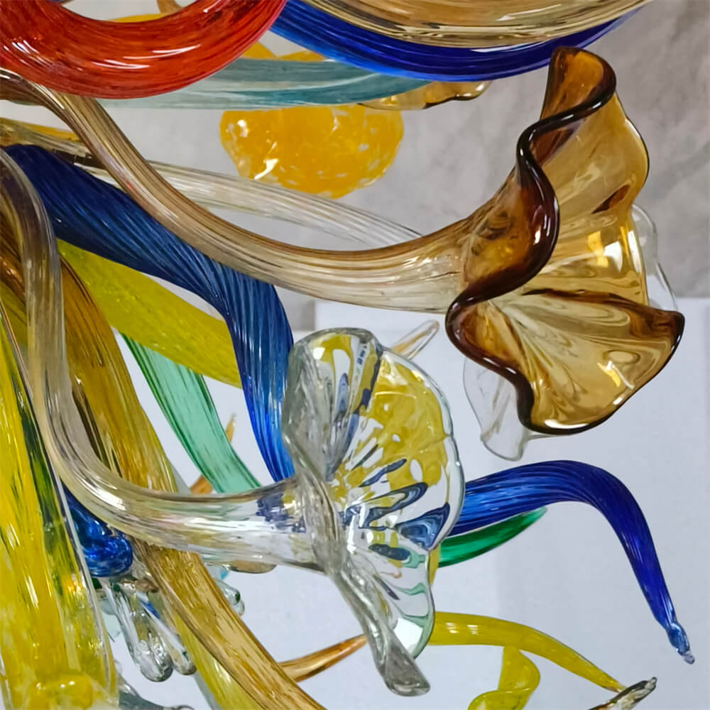 Hand made blown glass tree floor lighting decoration chihuly style art glass