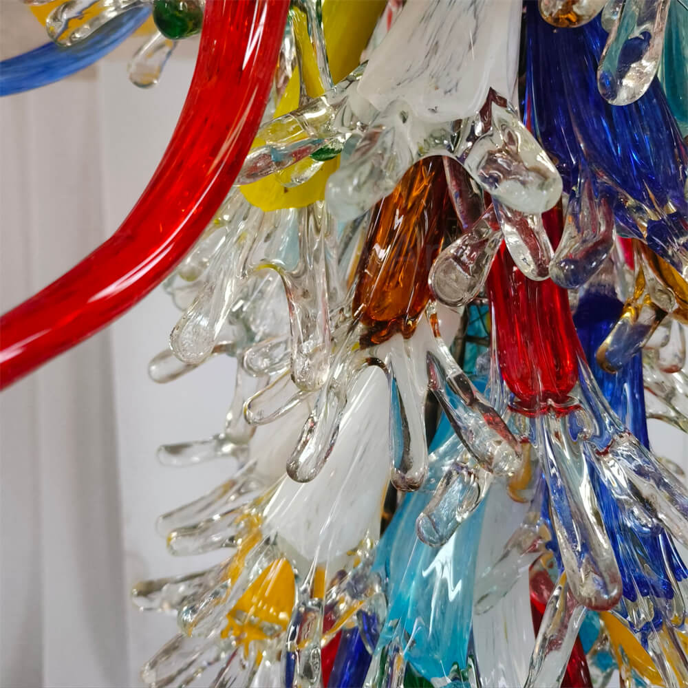 Hand made blown glass tree floor lighting decoration chihuly style art glass