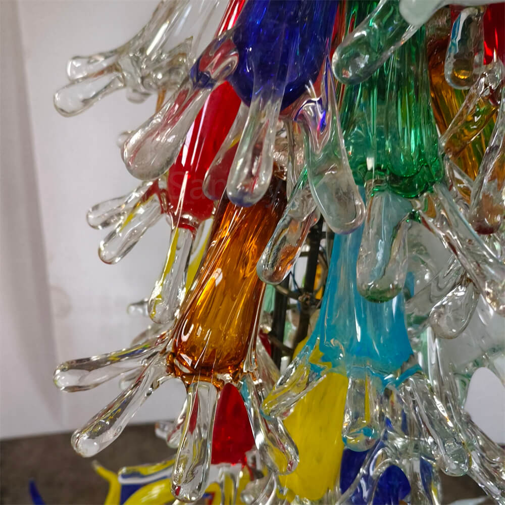 Hand made blown glass tree floor lighting decoration chihuly style art glass