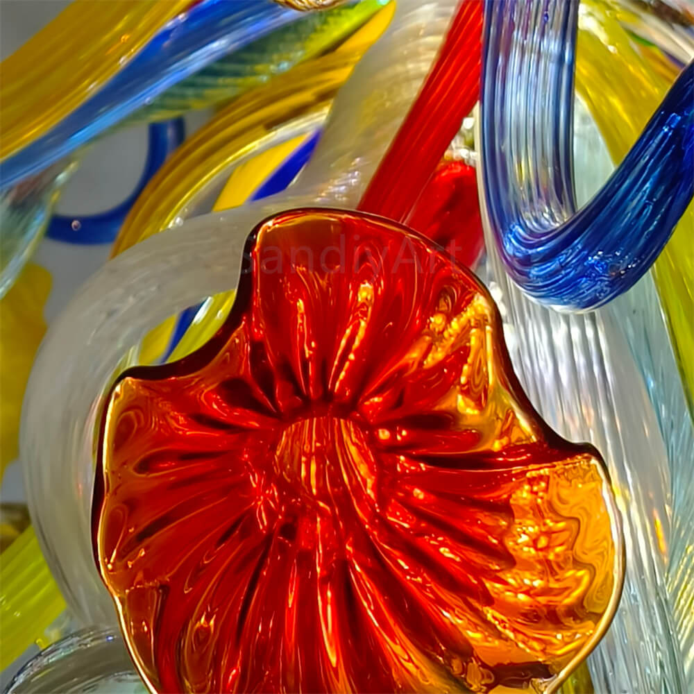 Hand made blown glass tree floor lighting decoration chihuly style art glass