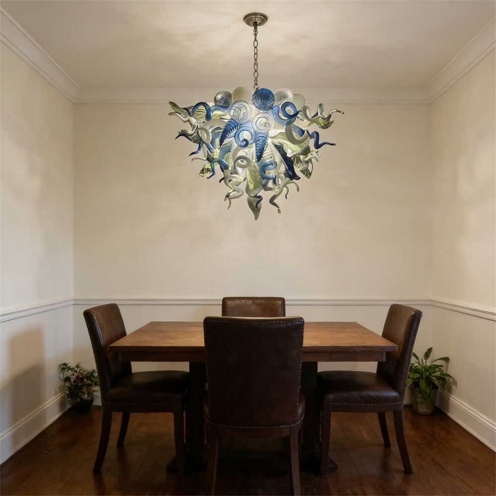 Pupular Hand made DIY blown art glass modern chandelier lighting
