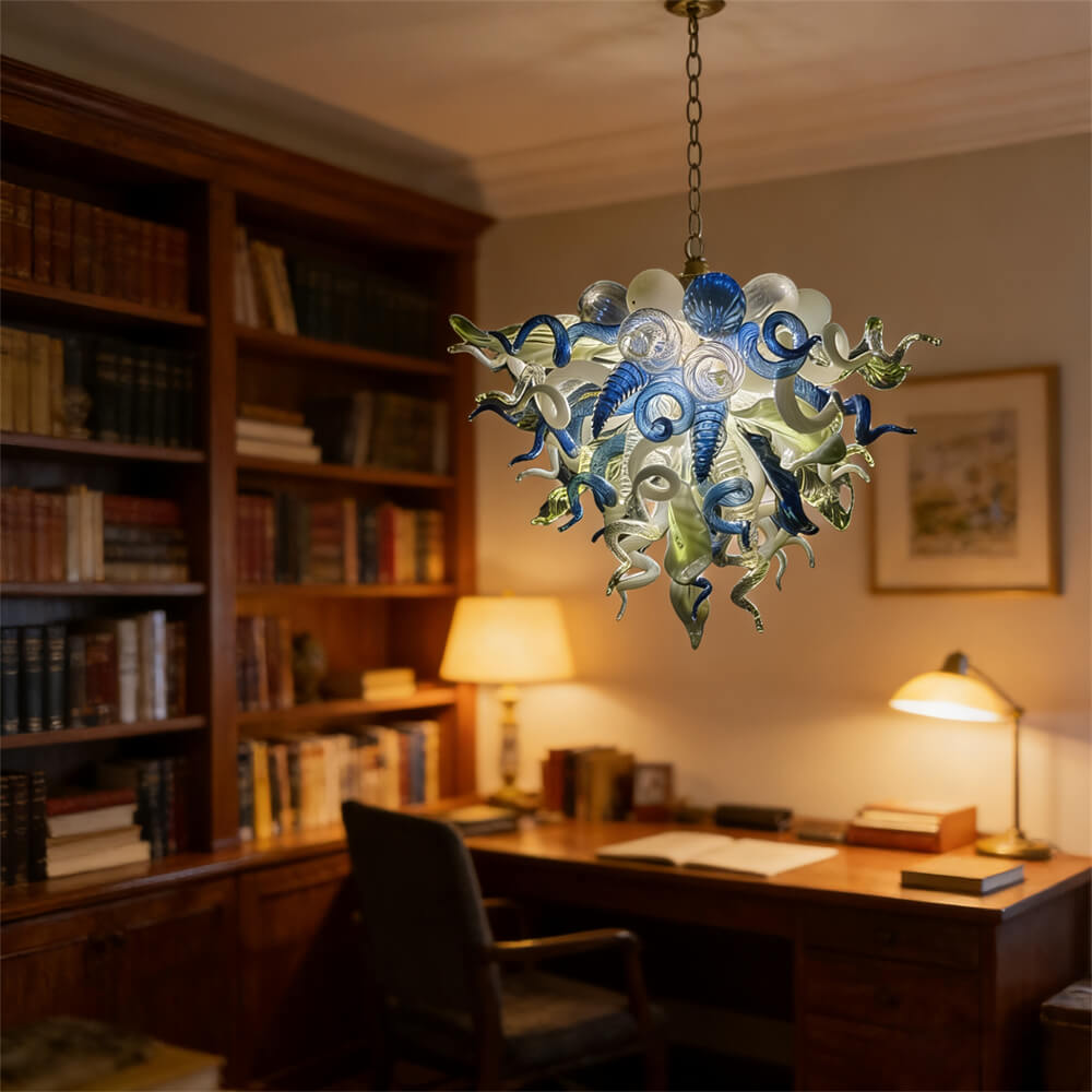 Pupular Hand made DIY blown art glass modern chandelier lighting