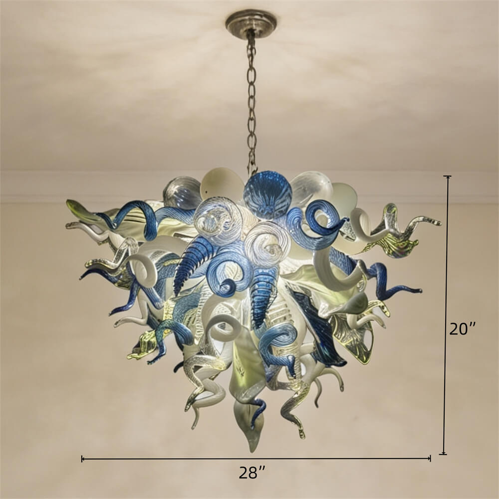 Pupular Hand made DIY blown art glass modern chandelier lighting