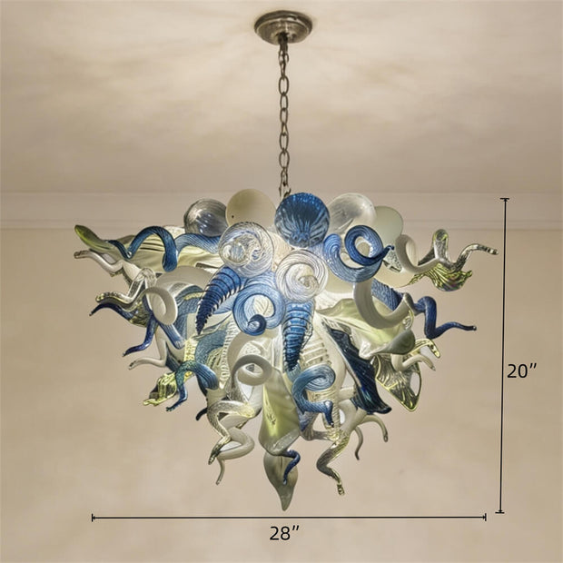 Pupular Hand made DIY blown art glass modern chandelier lighting