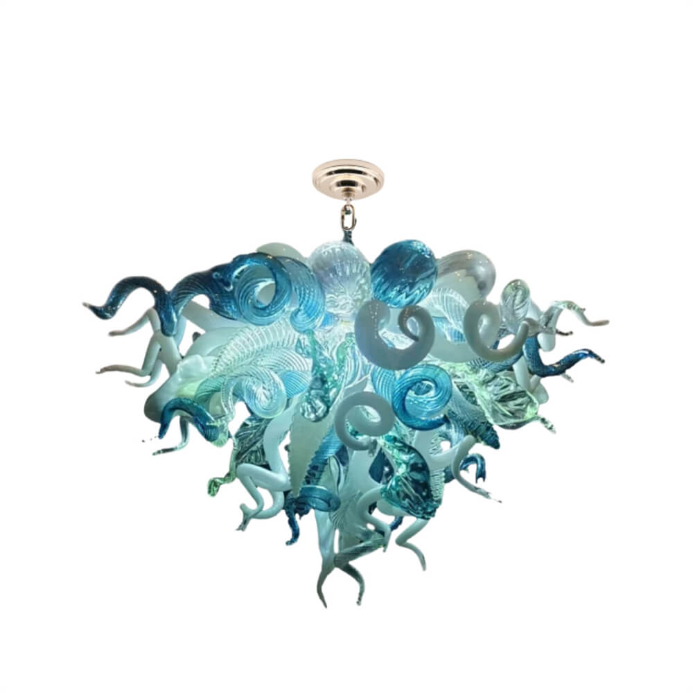 Chihuly style dining room chandelier