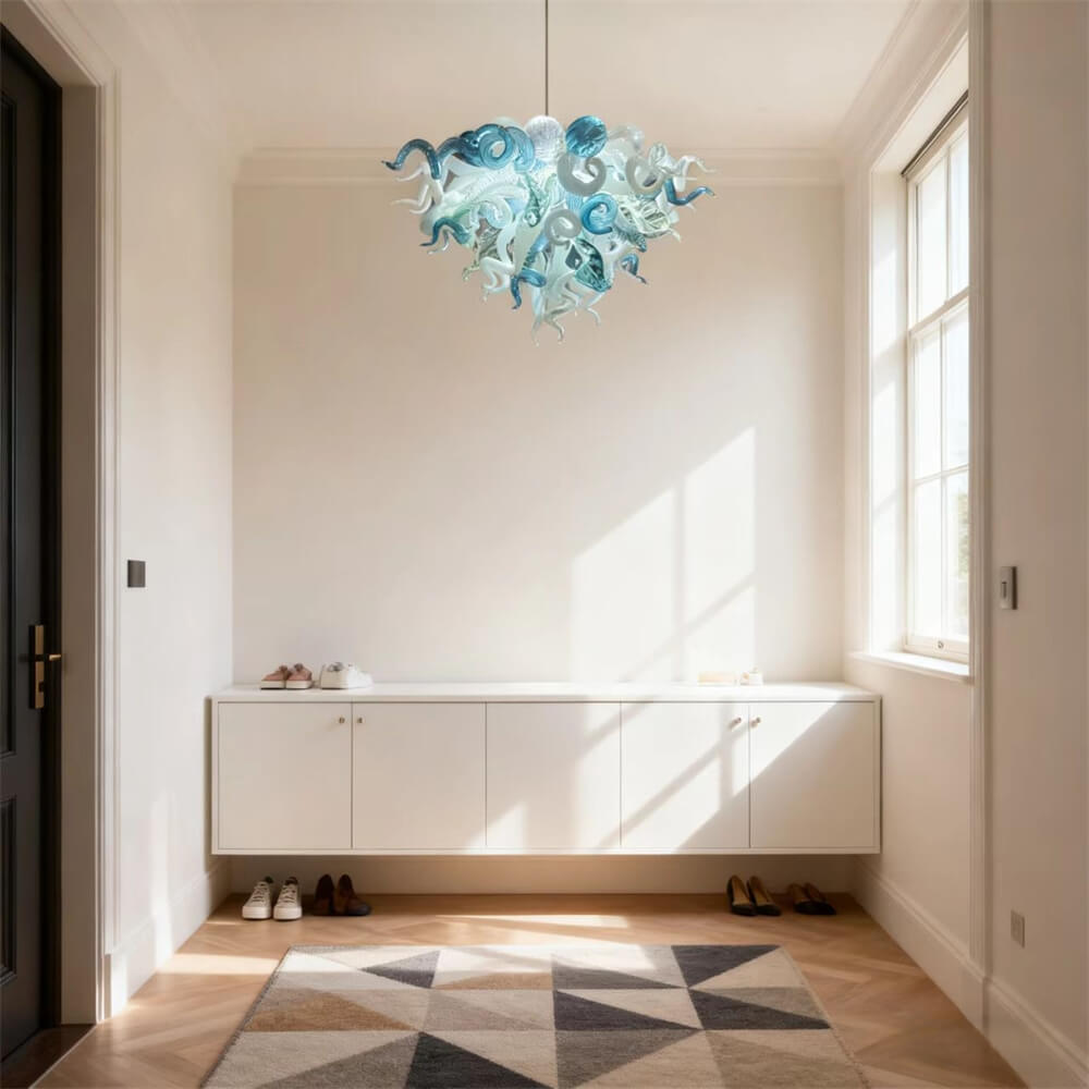 Chihuly style dining room chandelier