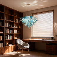 Chihuly style dining room chandelier