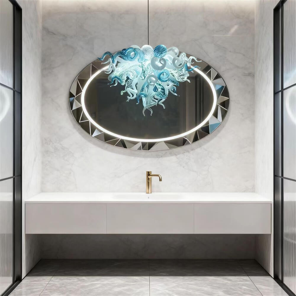 Chihuly style dining room chandelier