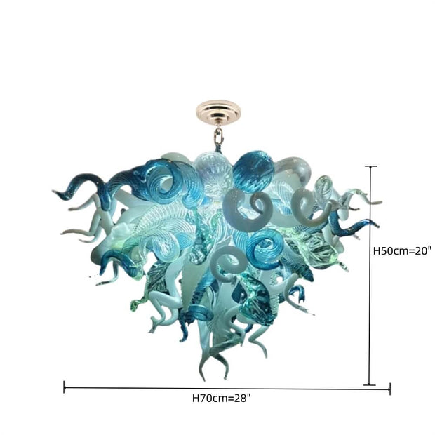 Chihuly style dining room chandelier