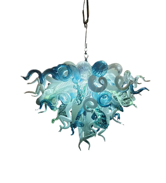 Custom chihuly hand blown art glass chandelier dining room decoration