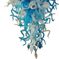 Hotel lobby decoration large blown glass chandelier project