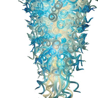 Hotel lobby decoration large blown glass chandelier project